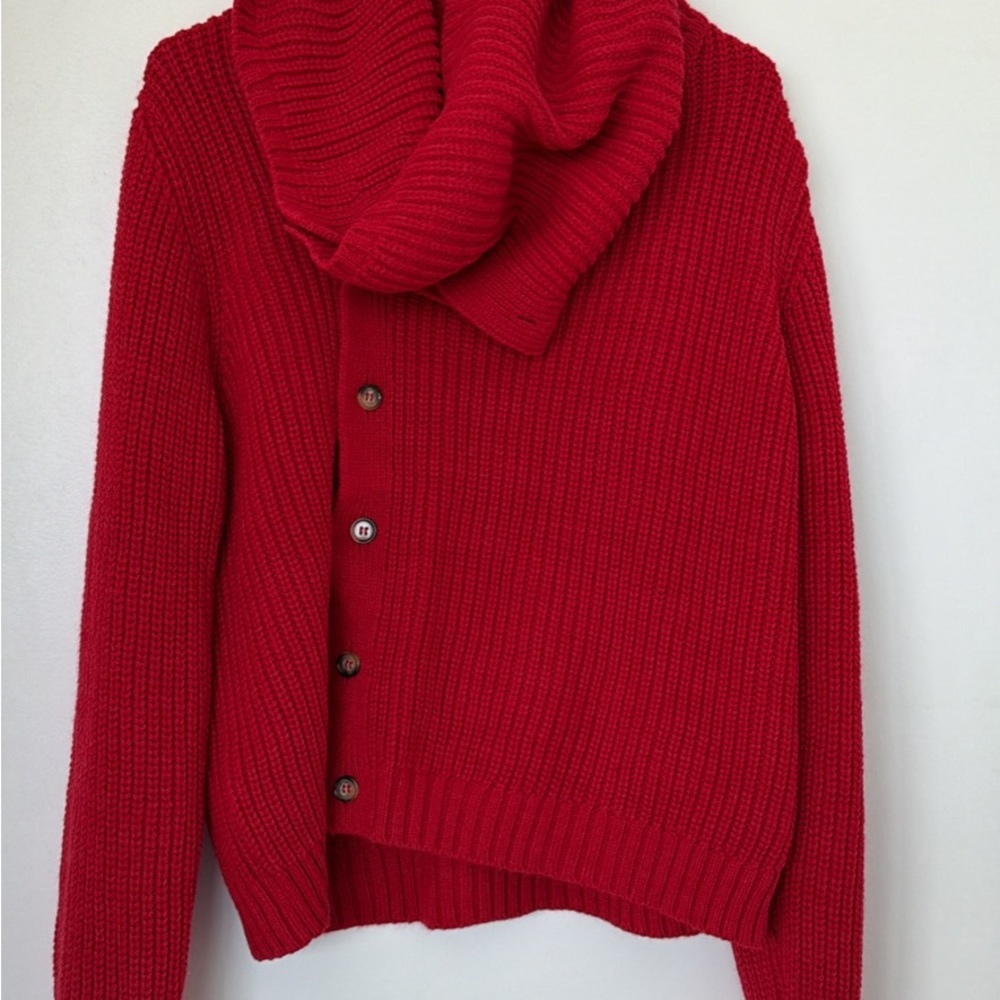 Mango Red Knit Sweater